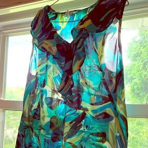 Como stretch floral tank top